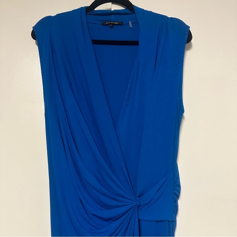 KOBI HALPERIN Sandra Twist Front Jersey Dress in Blue Size Large - Picture 4 of 8